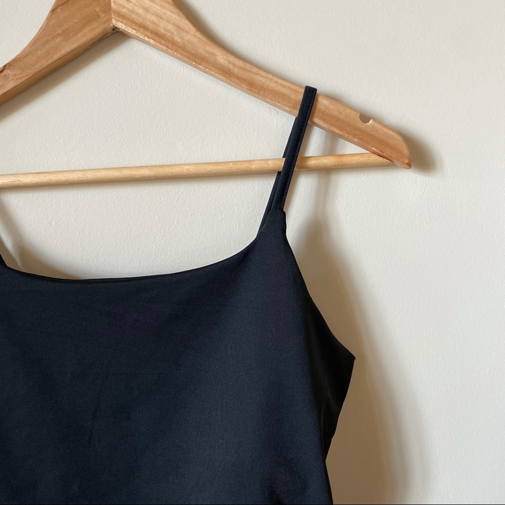 Black, Spaghetti Strap, Crop Top, SZ L